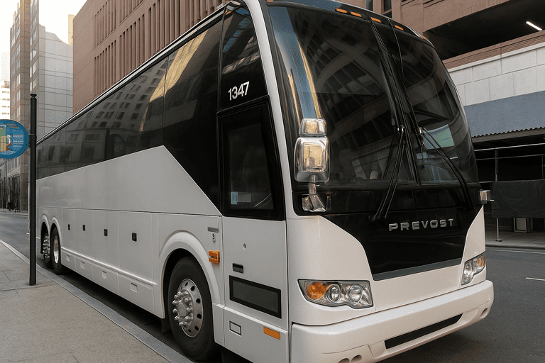 a Gainesville Minibus Company coach bus