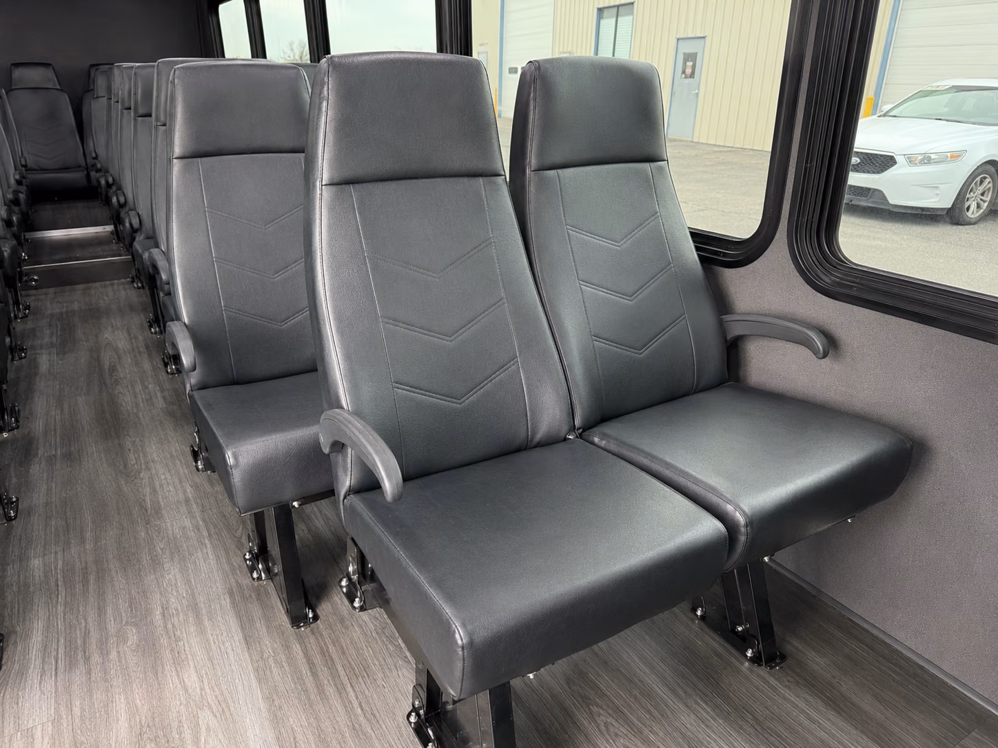 gainesville 18 passenger minibus inside