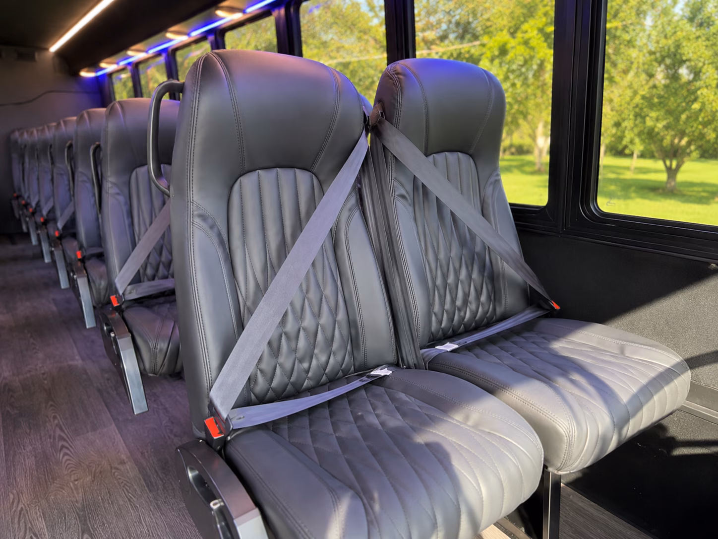 gainesville 20 passenger minibus interior