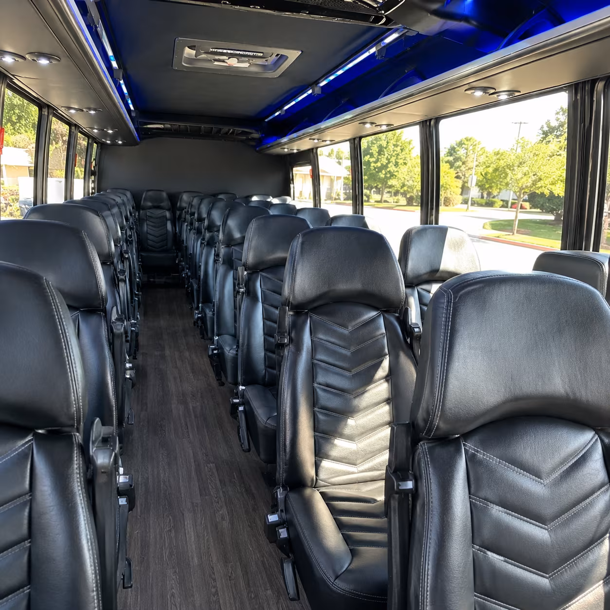 gainesville 25 passenger minibus interior