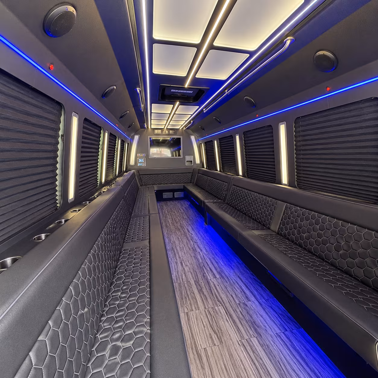 gainesville 30 passenger party bus interior
