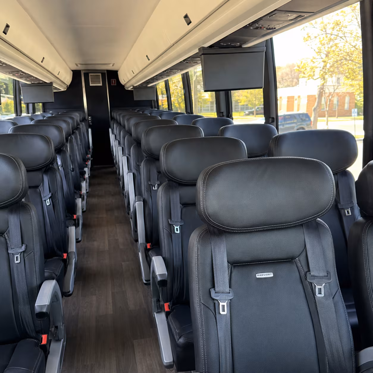 gainesville 45 passenger charter bus inside