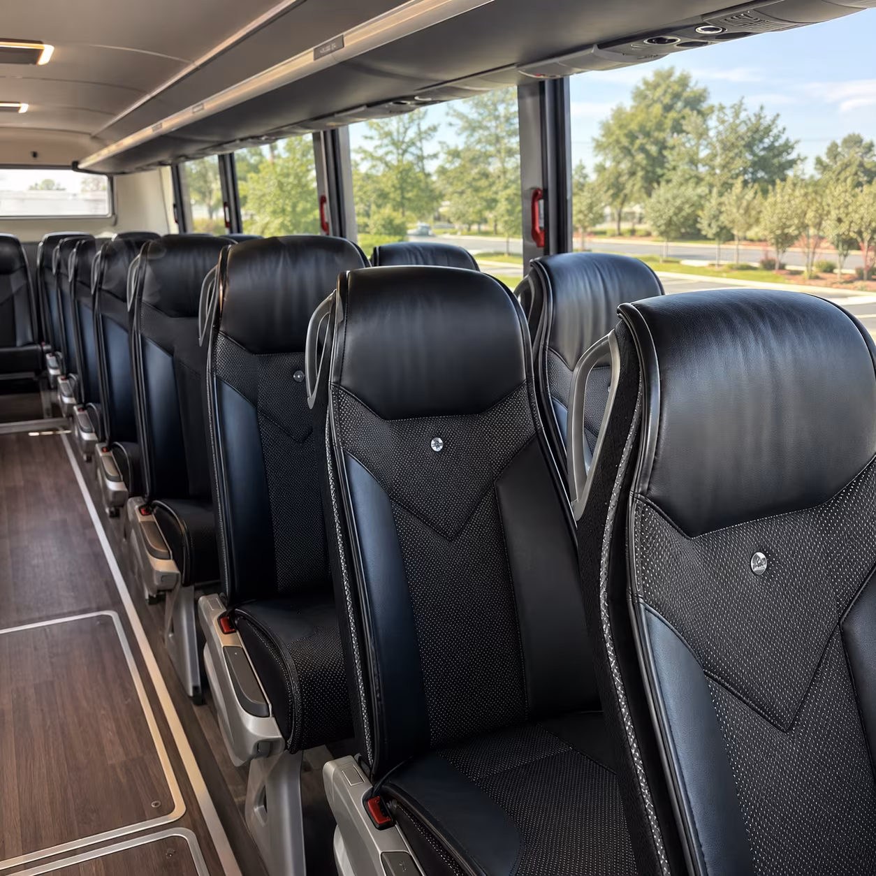 gainesville 45 passenger charter bus interior