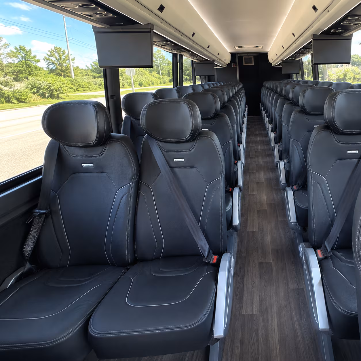 gainesville 47 passenger charter bus inside