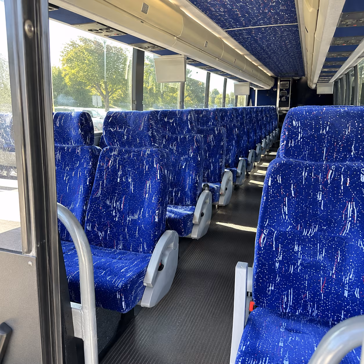 gainesville 50 passenger charter bus inside